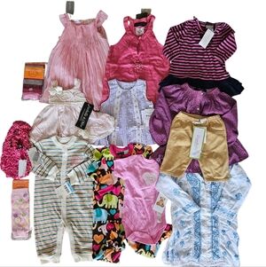 NWT 14 Pcs Ralph Lauren Baby B'gosh Carter's Baby Dress Bodysuit Sleeper Shirt